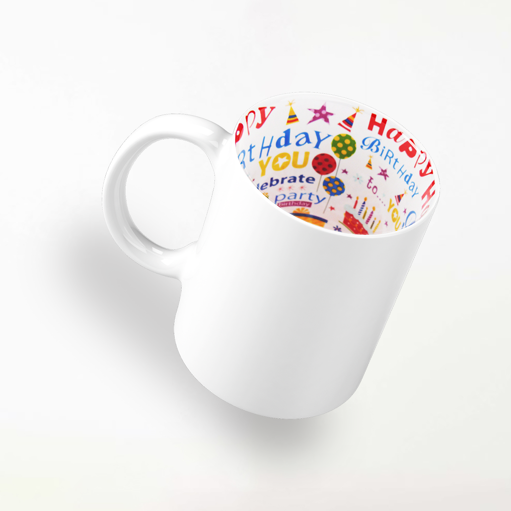 Personalised Mug with Happy Birthday Pattern